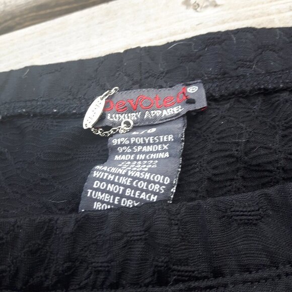 Textured Black Devoted Lounge Pants L Honey Comb - Picture 5 of 5